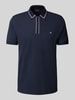 Christian Berg Men Regular fit poloshirt met ritssluiting Marineblauw