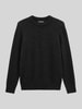 Marc O'Polo Pullover aus Wolle mit Tweedstruktur Black