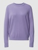 Jake*s Casual Strickpullover aus Kaschmir mit Rundhalsausschnitt Violett
