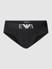 Emporio Armani Slip met labelprint, model 'SHINY BIG LOGO' Zwart