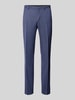 HUGO Slim fit pantalon met persplooien, model 'Hesten' Marineblauw