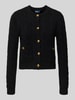 Polo Ralph Lauren Cardigan aus Lanawolle-Kaschmir-Mix mit Zopfmuster BLACK