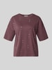 Christian Berg Woman T-shirt z czystej bawełny Oberżynowy
