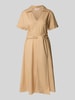 Liu Jo White Kleid mit V-Ausschnitt Beige