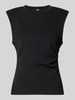 YAS Bluse mit gelegten Falten Modell 'Pina' Black