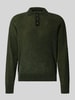 JAKE*S STUDIO MEN Strickpullover mit Polokragen Dunkelgruen