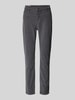 OPUS Slim fit corduroy broek met knoopsluiting, model 'Evita' Antraciet