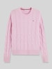 Tommy Hilfiger Regular fit pullover van pure wol Lichtroze