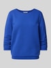 Tom Tailor Denim Getailleerd sweatshirt met elastisch structuurmotief Donkerblauw