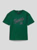Tommy Hilfiger Teens T-shirt met labeldetail Groen