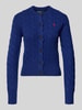 Polo Ralph Lauren Cardigan aus Wolle-Kaschmir-Mix mit Label-Stitching Dunkelblau
