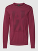 ARMANI EXCHANGE Strickpullover mit Strukturmuster Aubergine