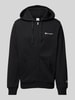 CHAMPION Sweatjacke mit Label-Stitching Black