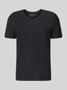 MCNEAL T-Shirt mit V-Ausschnitt und Rollsaum Black