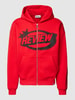 REVIEW Sweatjacke mit Puff Logo Print Rot