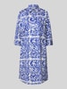 Christian Berg Woman Knielanges Kleid mit 3/4-Ärmel Royal