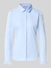 MOS MOSH overhemdblouse van katoenmix model 'Mattie' Lichtblauw