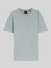 BOSS Orange Regular fit t-shirt van katoenmix model 'Tegood' IJsblauw