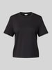 s.Oliver RED LABEL Regular fit T-shirt met ronde hals en kraag Zwart