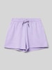 Garcia Regular fit sweatshorts met elastische band Lila