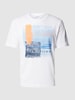 Tom Tailor T-shirt met motief- en labelprint Wit