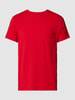 Jockey T-shirt z kieszenią na piersi Czerwony