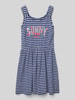 Happy Girls Kleid mit Pailletten und Rundhalsausschnitt Blau