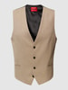 HUGO Gilet met paspelzakken, model 'Vin' Beige