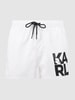 Karl Lagerfeld Beachwear Zwembroek met logo  Wit