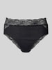 Hanro Slip mit Spitzenbesatz Black