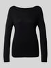 Tom Tailor Slim Fit Strickpullover mit Ripp-Blende Black