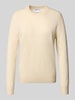 Jake*s Casual Gebreide pullover van kasjmier met ronde hals Offwhite