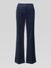 TONI Flared corduroy broek met persplooien, model 'Jolie' Marineblauw