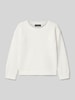 Blue Seven Gebreide pullover met ribboorden Offwhite