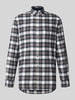 Christian Berg Men Regular Fit Freizeithemd aus Flanell mit Button-Down-Kragen Metallic Gruen