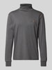 Polo Ralph Lauren Longsleeve mit Rollkragen und Label-Stitching Dunkelbraun