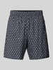 Lacoste Szorty chino o kroju regular fit z mieszanki bawełny i wiskozy model 'Aop Short Tenniscourt' Granatowy