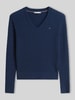 Tommy Hilfiger Regular Fit Pullover aus reiner Baumwolle Marine