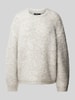 Gina Tricot Gebreide pullover met ribboorden Lichtgrijs