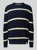 Pepe Jeans Strickpullover mit Rundhalsausschnitt Modell 'Cairo' Marine