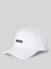 BOSS Basecap mit Label-Stitching Modell 'Zed' Weiss