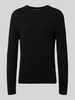 BOSS sweter w kroju regular fit z czystej bawełny model 'Lalex' Czarny