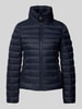 Marc O'Polo Slim Fit Steppjacke mit hohem Stehkragen Marine