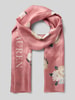 Lauren Ralph Lauren Schaltuch aus Seide mit Logo-Print und Fransen Mauve