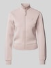 Guess Activewear Sweatjack met label in reliëf op de mouw, model 'NEW ALLIE SCUBA' Taupe