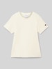 CHAMPION T-shirt met labelstitching Ecru