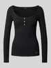 Guess Longsleeve in Ripp-Optik Modell 'KARLEE' Black