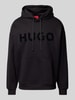 HUGO Hoodie met labelprint, model 'Ditchle' Zwart