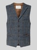 Carl Gross Weste aus Schurwolle mit Brustleistentasche Modell 'Warner' Blau