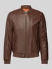 Original Bombers Jas in leerlook Donkerbruin